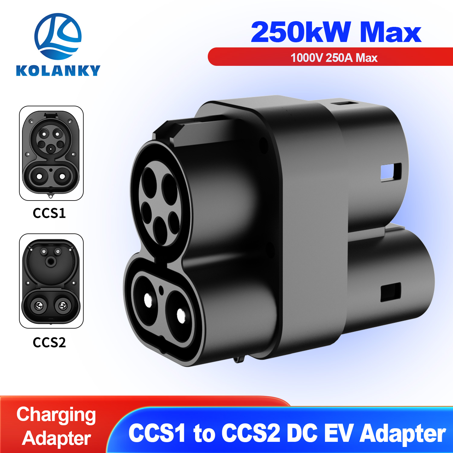 Ccs2 To Ccs1 Fast Charge Adapter 250Kw - Adaptateur de connecteurs de charge pour