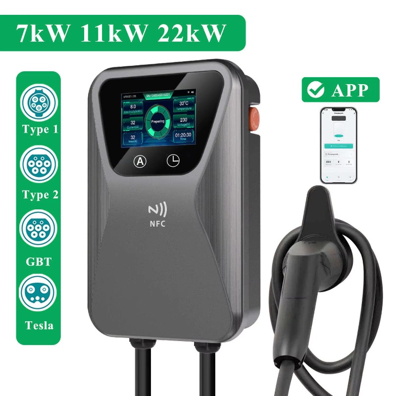 Chargeur de VE, Wallbox intell - 22Kw Wallbox Type 2 Ocpp Rfid avis et prix