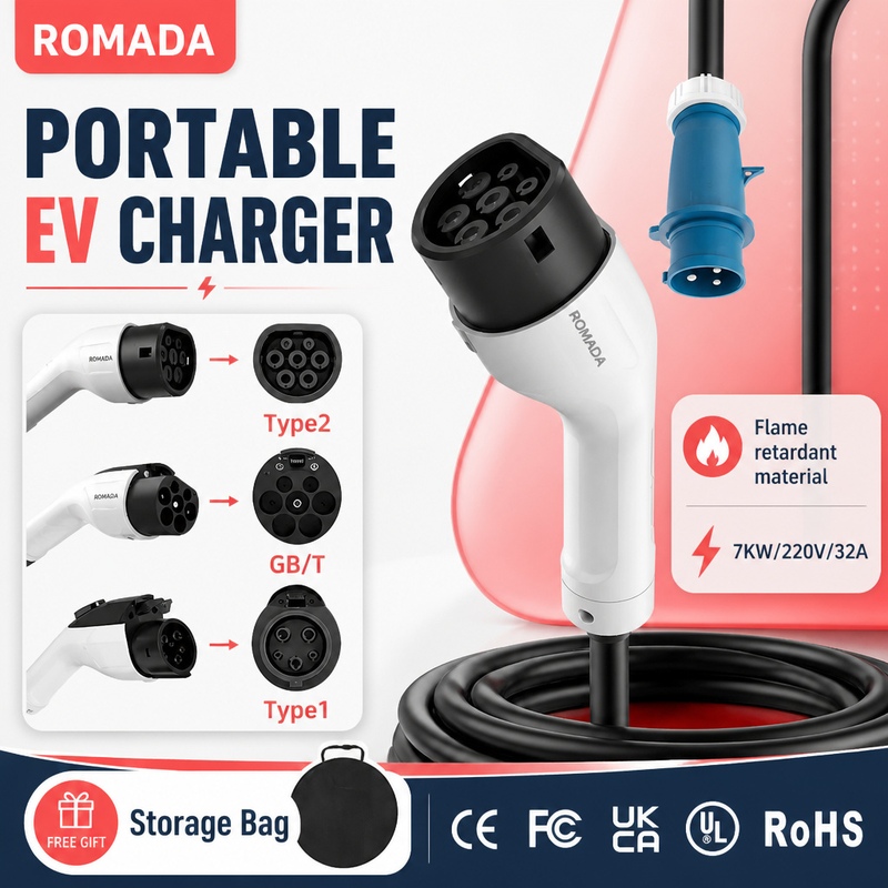 Chargeur portable pour véhicul - Portable Ev Charger 32A Type 2 Cee Plug avis et prix